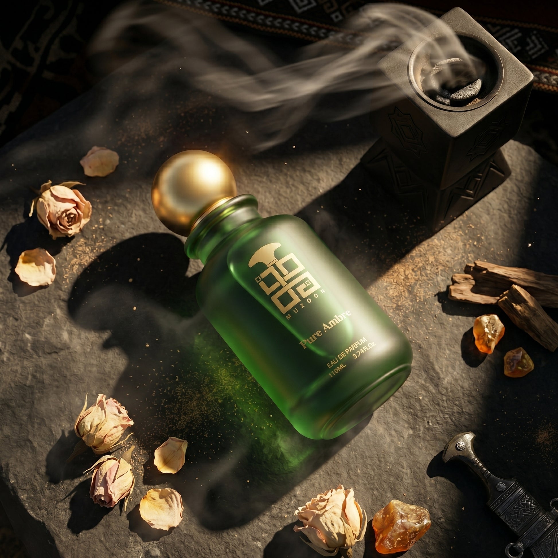 Pure Amber Muzoon lifestyle — shop arabic EDP perfume online in Oman