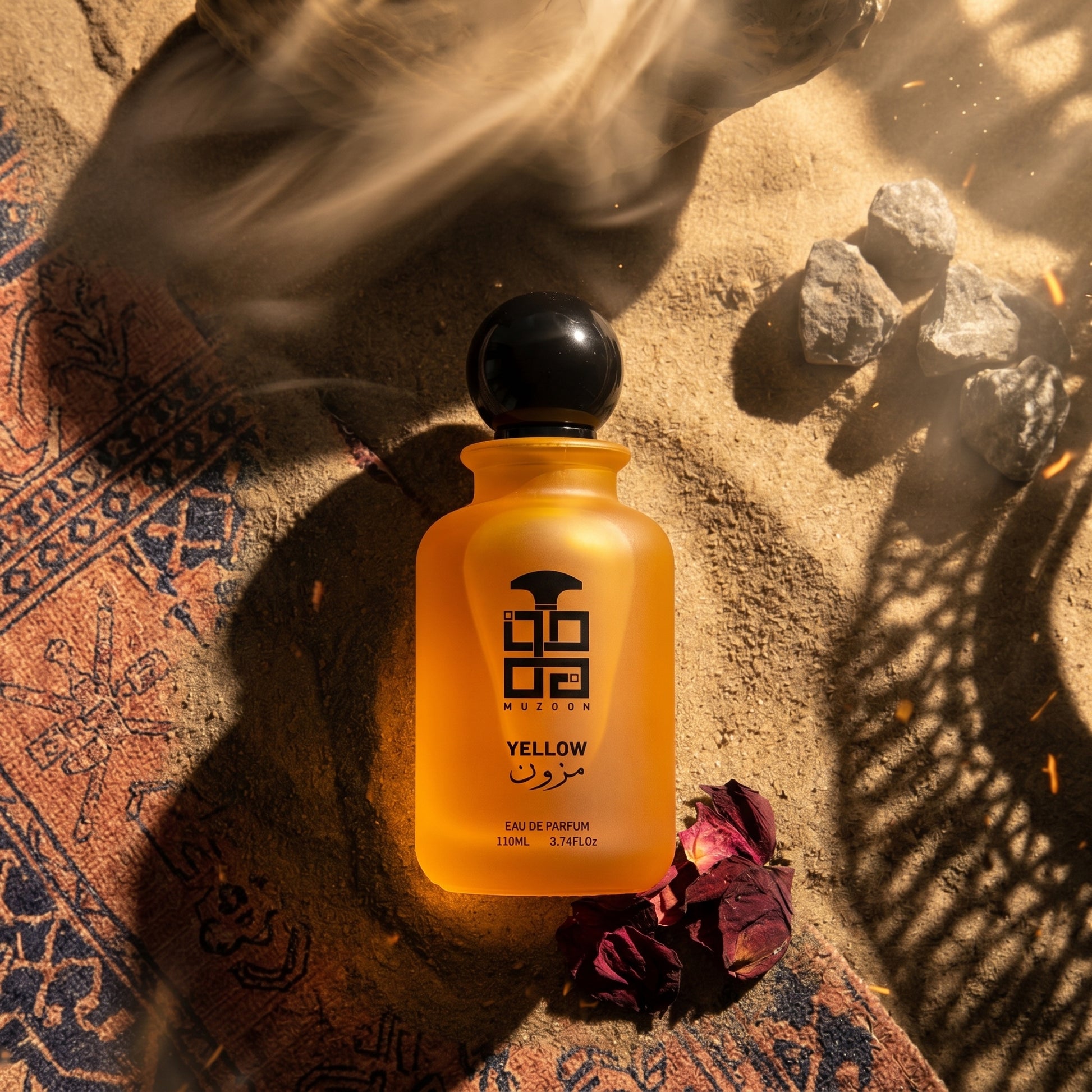 Yellow Muzoon lifestyle — shop luxury arabic fragrance online in Oman
