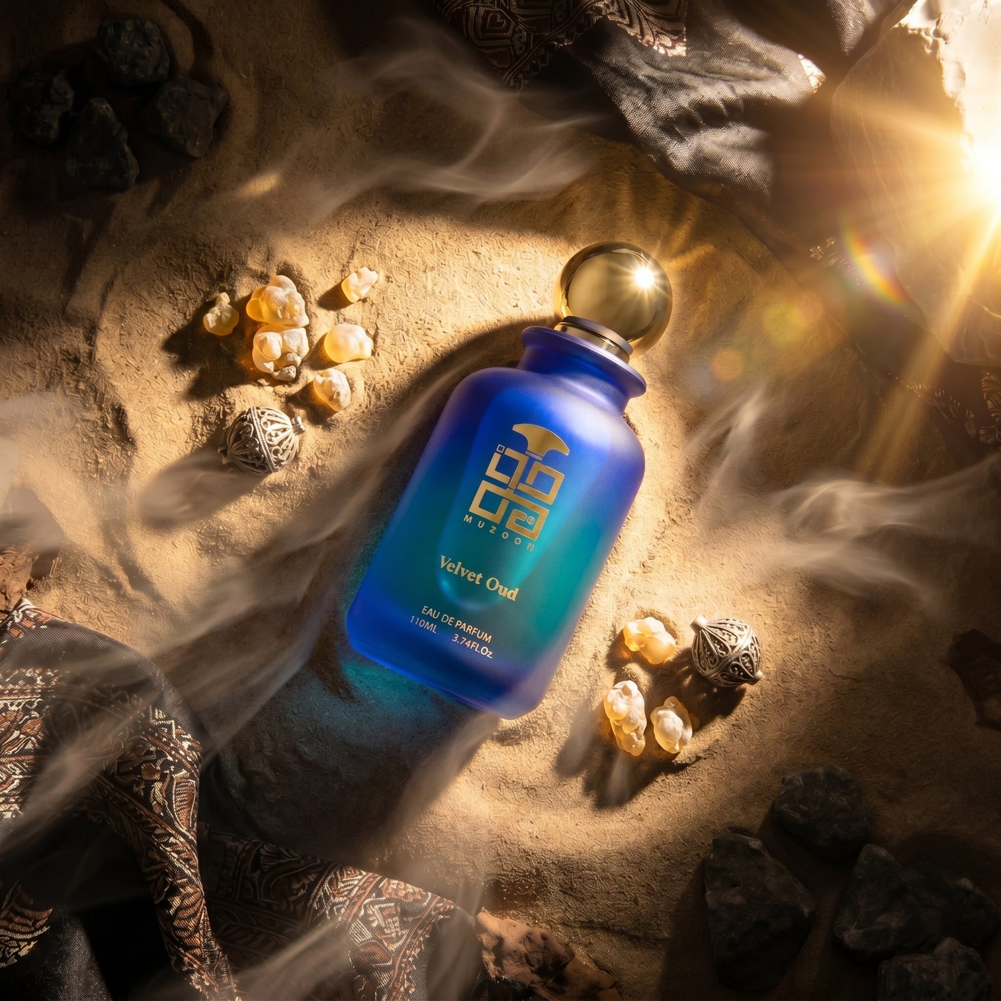 Velvet Oud Muzoon lifestyle — shop arabic oud perfume online in Oman