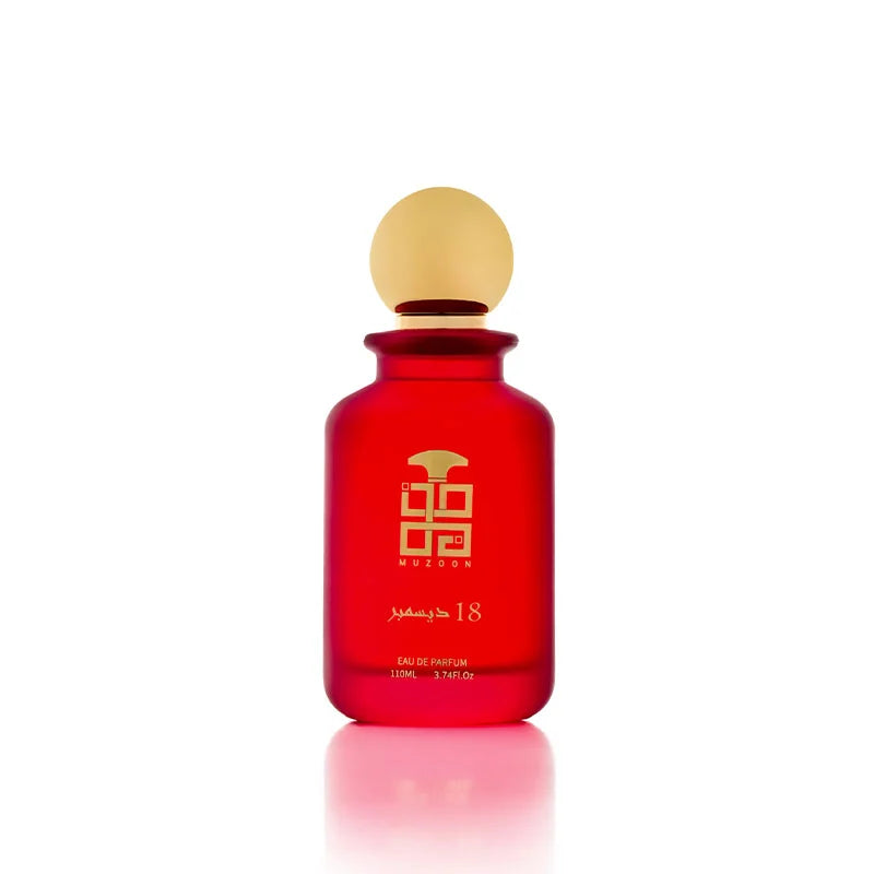 18 December EDP perfume bottle by Muzoon — buy arabic oud incense perfume online in Oman