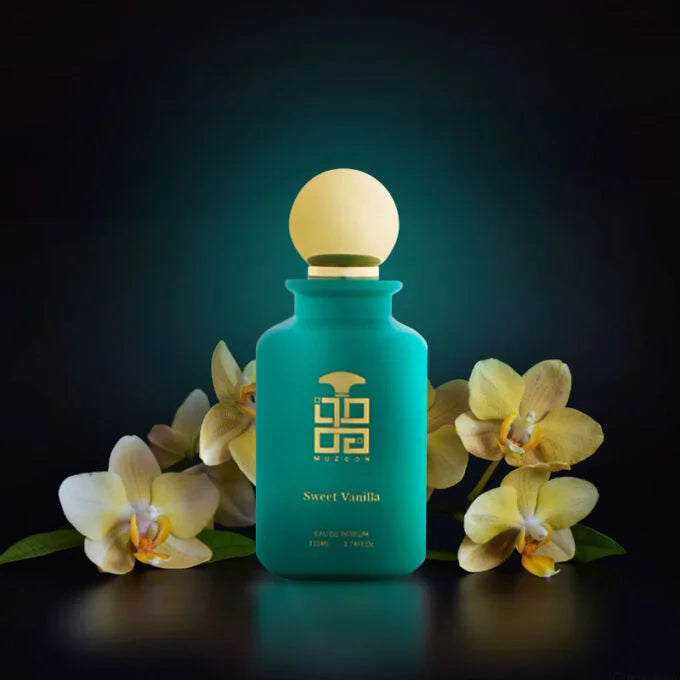 Sweet Vanilla EDP perfume bottle by Muzoon — buy luxury arabic fragrance for women online in Oman