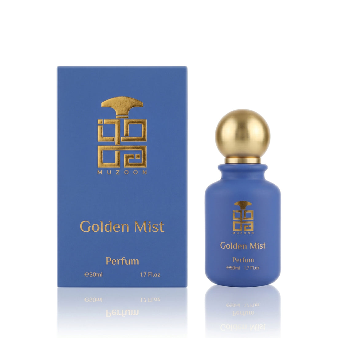 Golden Mist 50ML perfume bottle by Muzoon — buy luxury arabic floral fragrance online in Oman