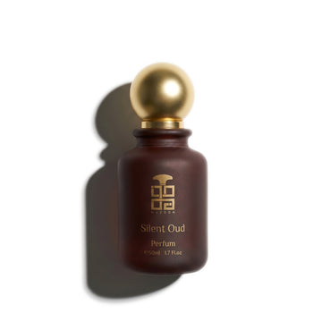 Silent Oud 50ML perfume bottle by Muzoon — buy dark oriental arabic oud fragrance online in Oman