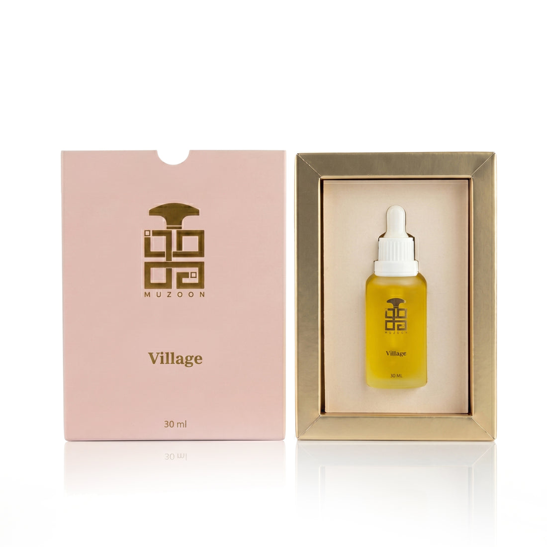 Village Droplet Perfume Oil by Muzoon ��������� 30ml golden frosted glass dropper bottle | Arabic Perfum
