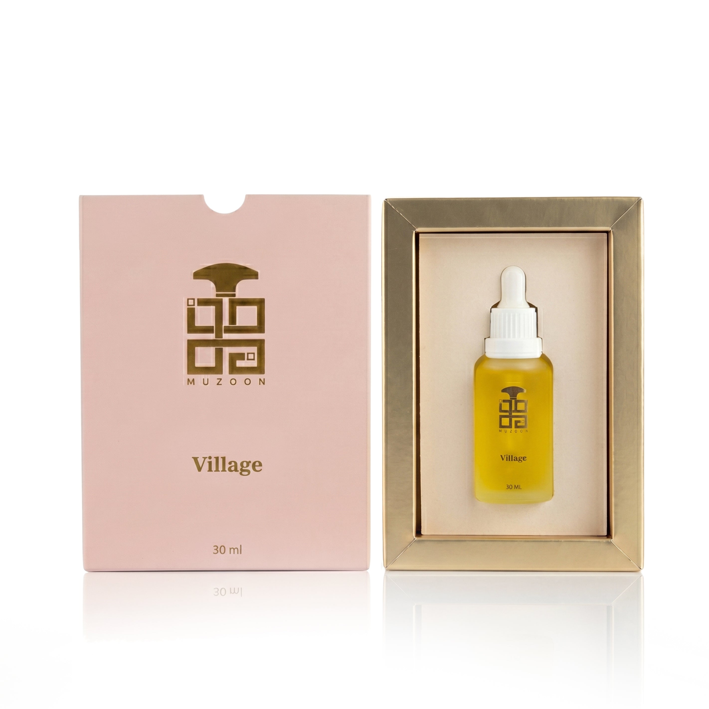 Village Droplet Perfume Oil by Muzoon ��������� 30ml golden frosted glass dropper bottle | Arabic Perfum